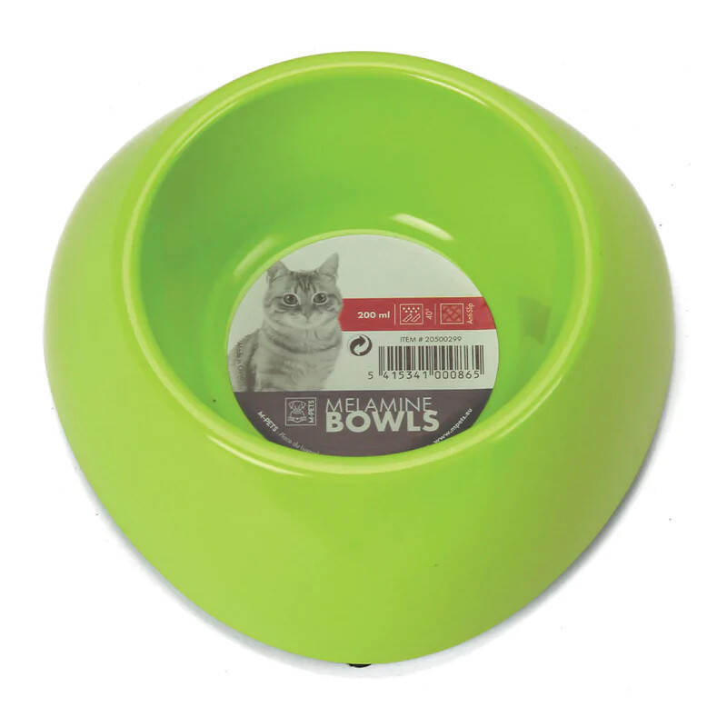 M-Pets (М-Петс) Melamine Single Round Bowl - Одинарная круглая меламиновая миска для кошек и собак мелких пород (200 мл) в E-ZOO
