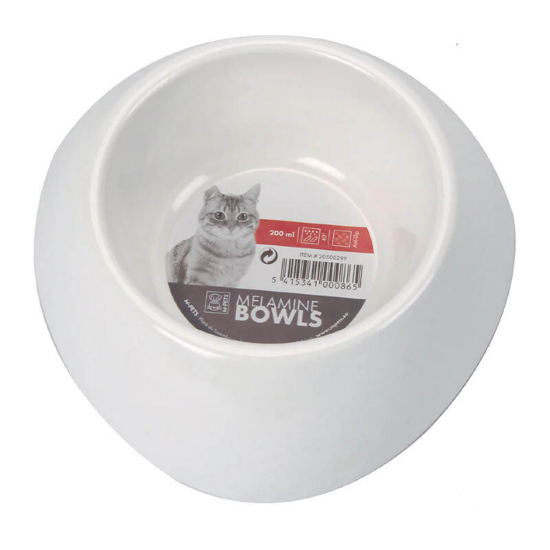 M-Pets (М-Петс) Melamine Single Round Bowl - Одинарная круглая меламиновая миска для кошек и собак мелких пород (200 мл) в E-ZOO