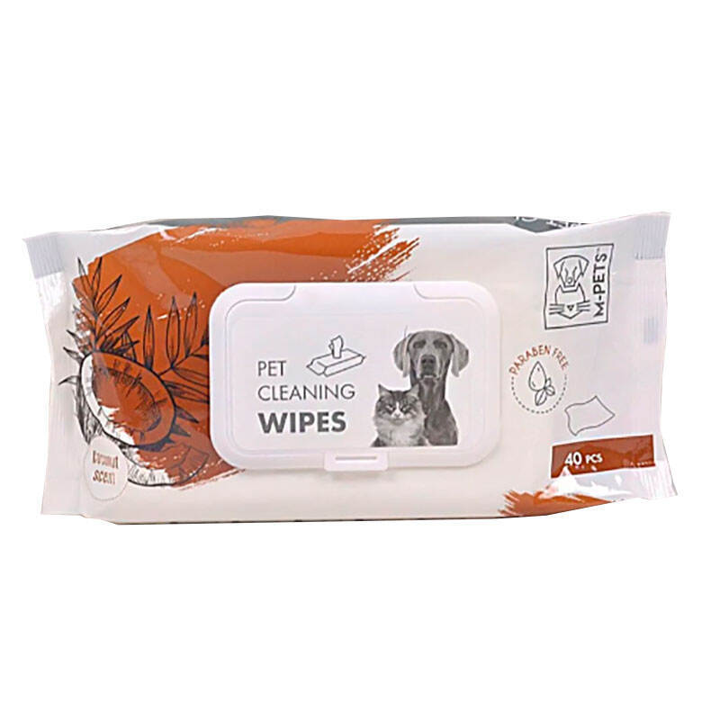 M-Pets (М-Петс) Pet Cleaning Wipes Coconut - Вологі очищаючі серветки Кокос для домашніх тварин (40 шт.) в E-ZOO