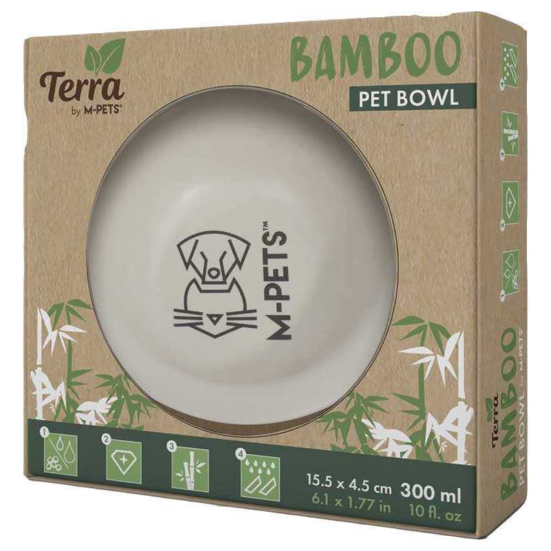 M-Pets (М-Петс) Bamboo Pet Bowl - Бамбуковая миска для домашних животных (300 мл) в E-ZOO