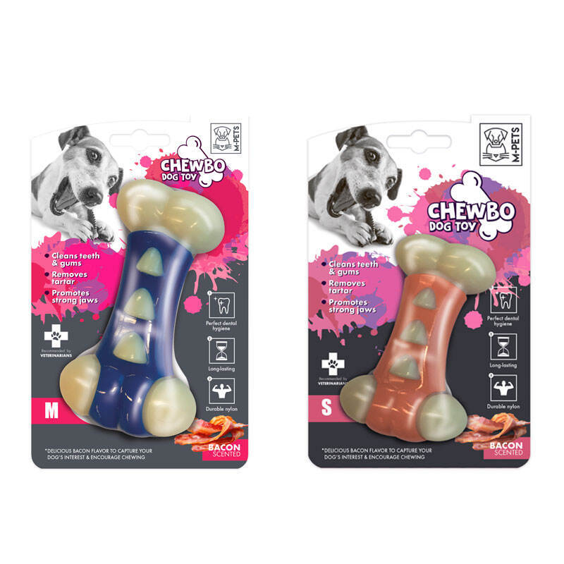M-Pets (М-Петс) Chewbo Tribone Bacon Scented - Игрушка Трибон со вкусом бекона для очистки зубов у собак (M) в E-ZOO