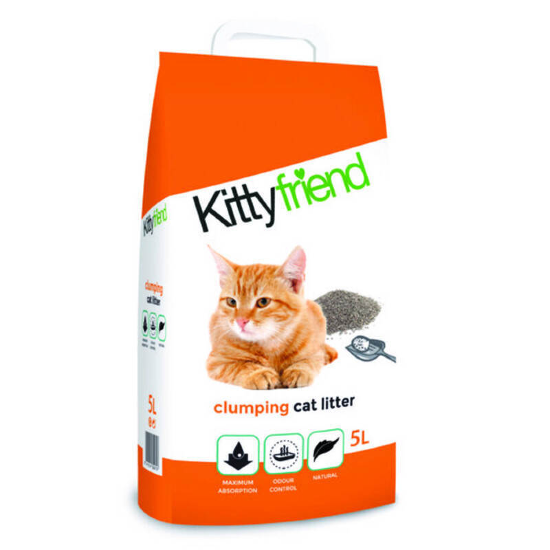Kittyfriend (Кіттіфренд) Clumping Cat Litter – Бентонітовий наповнювач, що утворює грудочки, для котячого туалету (5 л / 3 кг) в E-ZOO