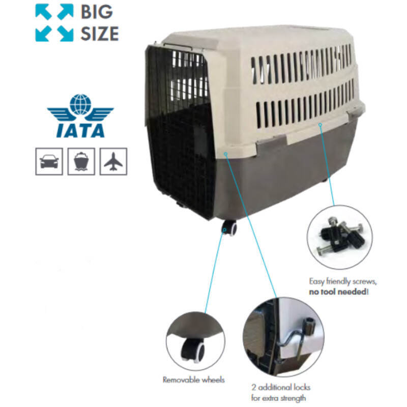 M-Pets (М-Петс) Viaggio Carrier-XXL IATA - Пластиковая переноска, соответствующая стандартам IATA для собак весом до 38,5 кг (102х71х76 см) в E-ZOO