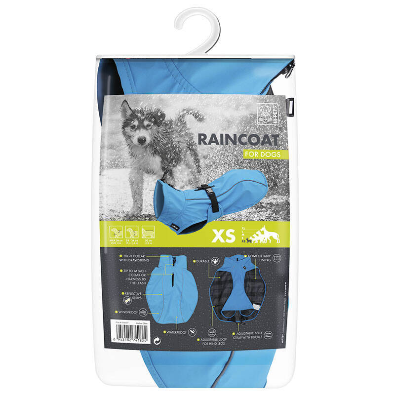 M-Pets (М-Петс) Dog Rain Coat - Дождевик для собак (голубой) (XS (30 см)) в E-ZOO