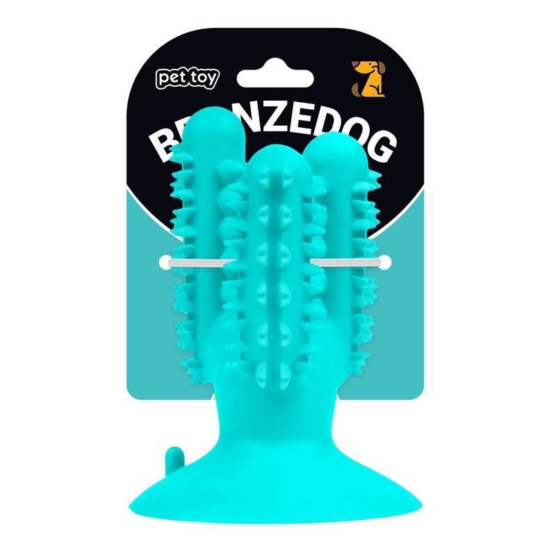 Bronzedog (Бронздог) PetFun Dental - Игрушка на присоске Кактус для собак (12,5х9,5 см) в E-ZOO