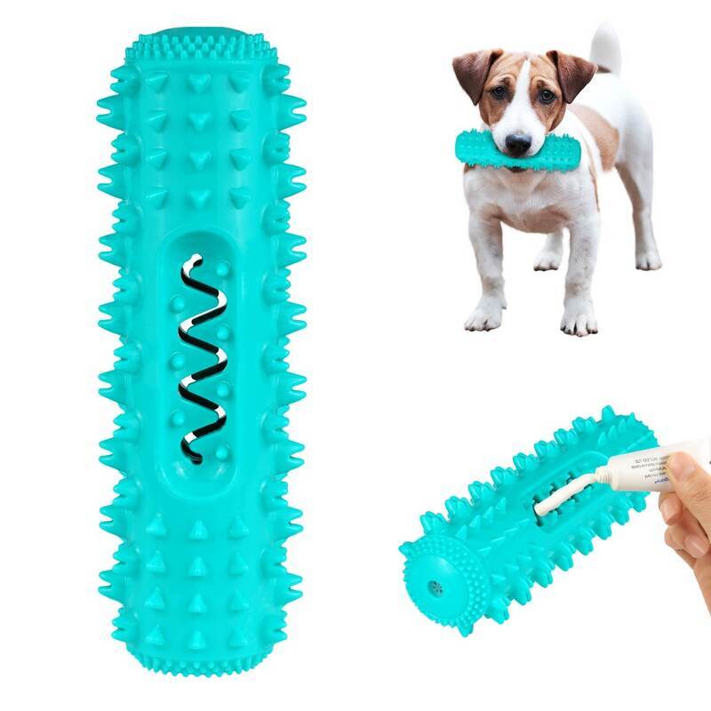 Bronzedog (Бронздог) PetFun Dental - Игрушка мотивационная Косточка для собак с диспенсером для лакомств и пищалкой (18х6 см) в E-ZOO