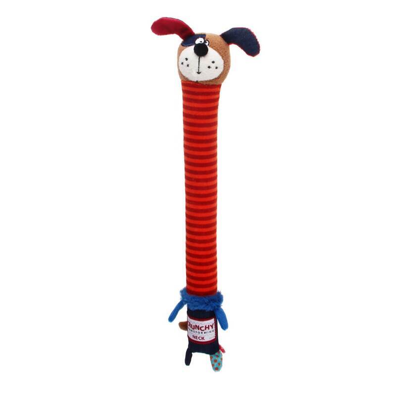 GiGwi (ГиГви) Crunchy Neck - Игрушка с хрустящей трансформирующейся шеей и пищалкой для собак (34х7х5 см) в E-ZOO