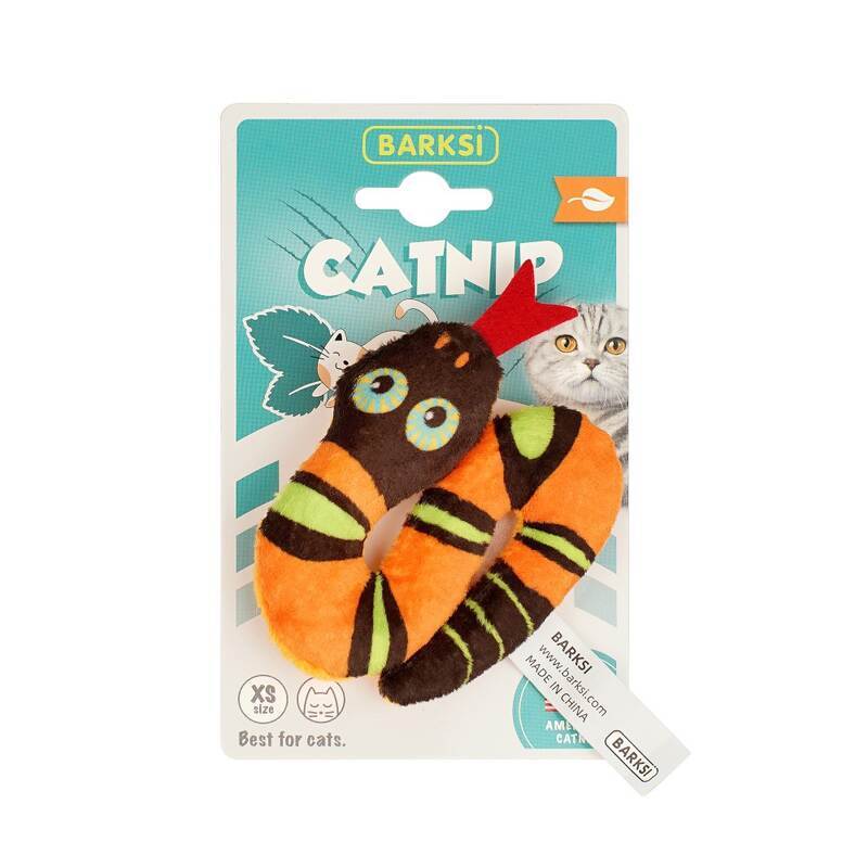 Barksi (Баркси) Snake Catnip - Мягкая игрушка Змея для котов с ароматом кошачьей мяты (10 см) в E-ZOO