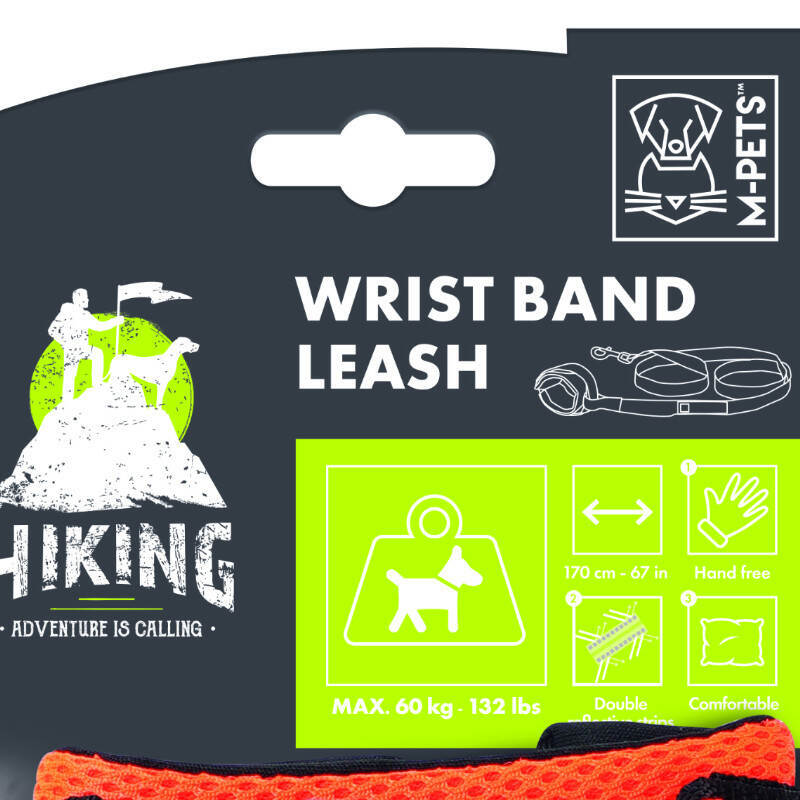 M-Pets (М-Петс) Hiking Wrist Band Leash - Повідець на зап'ясток для походів з собакою (1,7 м) в E-ZOO