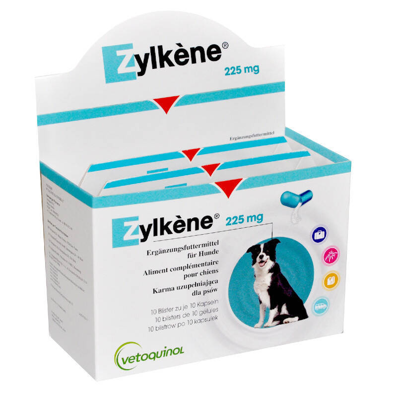 Zylkene (Зілкене) by Vetoquinol - Антистресовий препарат для собак та котів (225 мг / 10 табл.) в E-ZOO