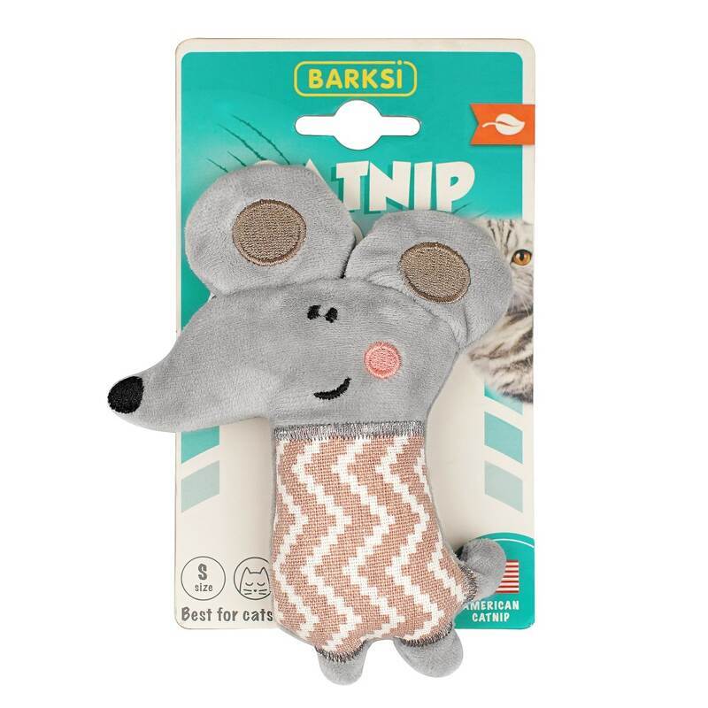 Barksi (Барксі) Mouse Catnip - М'яка іграшка Мишеня з ароматом котячої м'яти (14 см) в E-ZOO