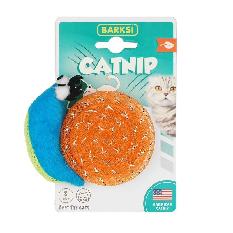 Barksi (Баркси) Snail Catnip - Мягкая игрушка Улитка с ароматом кошачьей мяты (9 см) в E-ZOO