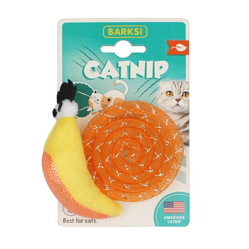 Barksi (Барксі) Snail Catnip - М'яка іграшка Равлик з ароматом котячої м'яти (9 см) в E-ZOO
