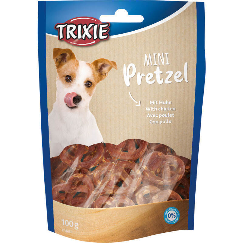Trixie (Трикси) Mini Pretzels – Лакомство мини крендельки с курицей для собак (100 г) в E-ZOO