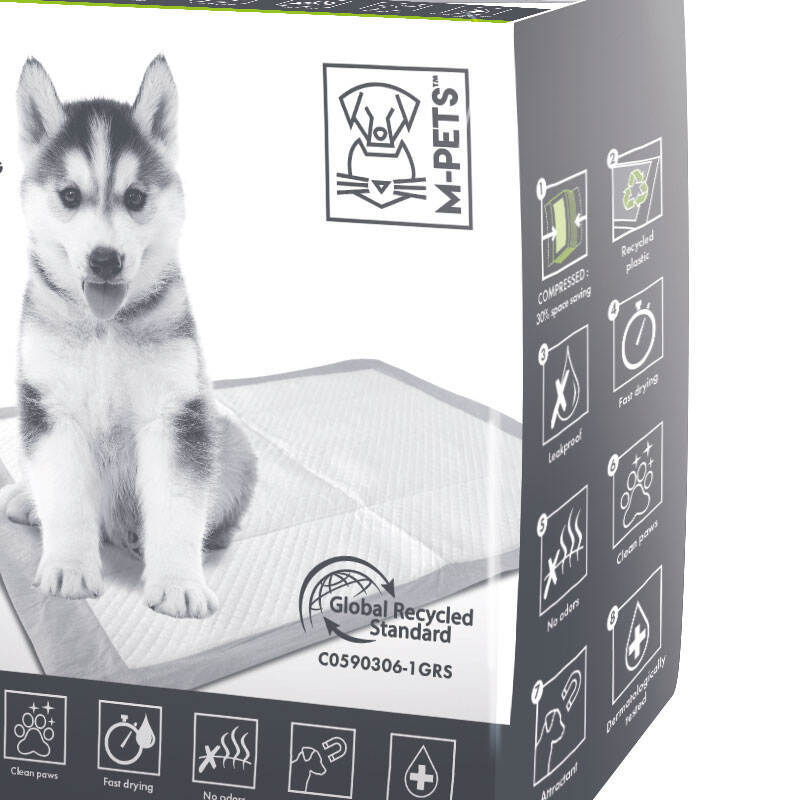 M-Pets (М-Петс) Eco Compact Training Pad - Приучающие эко-пелёнки для щенков в компактной упаковке (60х60 см / 50 шт.) в E-ZOO