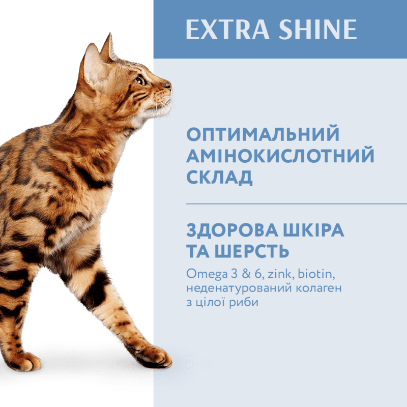 OptiMeal (ОптіМіл) Adult Cat Extra Shine Codfish – Сухий корм з високим вмістом тріски для дорослих котів (4 кг) в E-ZOO