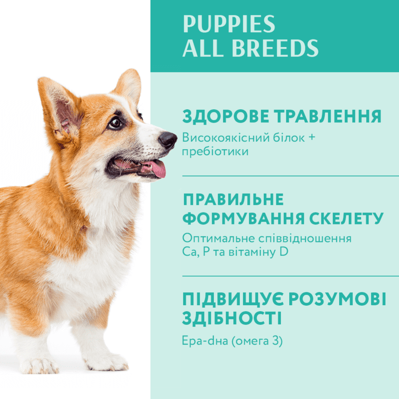 OptiMeal (ОптіМіл) Puppies All Breeds Turkey – Сухий корм з індичкою для цуценят різних порід (4 кг) в E-ZOO