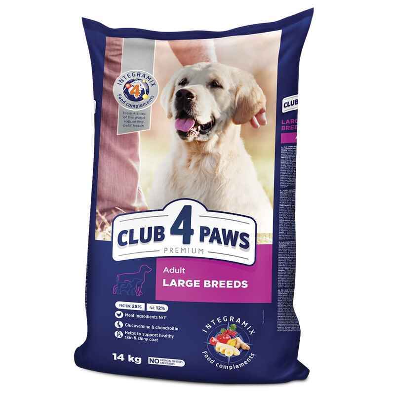 Club 4 Paws (Клуб 4 Лапи) Premium Adult Large Breed Chicken - Сухий корм із куркою для дорослих собак великих порід (14 кг) в E-ZOO