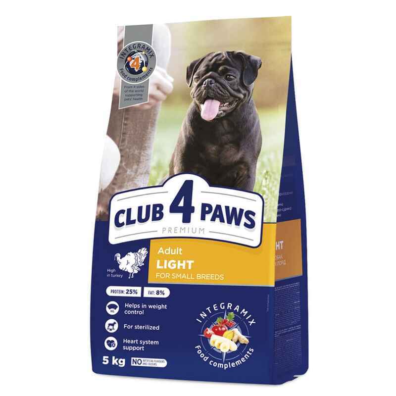 Club 4 Paws (Клуб 4 Лапы) Premium Light Adult Small Breed Turkey - Сухой корм с индейкой для контроля веса стерилизованных собак малых пород (5 кг) в E-ZOO