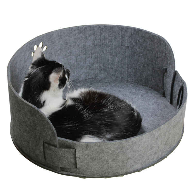 Red Point (Рэд Поинт) Circle Bed - Войлочный лежак с бортиками для собак малых пород и котов (Ø50 см) в E-ZOO