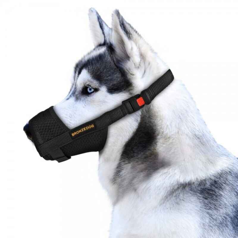 Bronzedog (Бронздог) Dog Muzzle - Намордник для собак 3D сітка, що дихає, регульований (2XS / 16-19 см) в E-ZOO