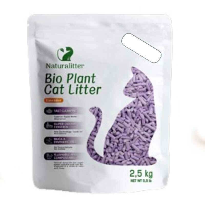 Naturalitter (Натуралиттер) Bio Plant Cat Litter Lavender - Наполнитель соевый комкующийся для кошачьего туалета с ароматом лаванды (6 л / 2,5 кг) в E-ZOO
