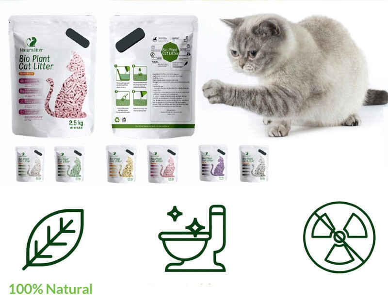 Naturalitter (Натураліттер) Bio Plant Cat Litter Lavender - Наповнювач соєвий, що утворює грудки для котячого туалету з ароматом лаванди (6 л / 2,5 кг) в E-ZOO