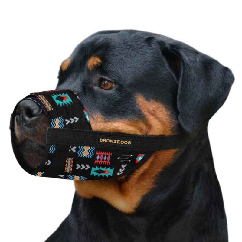 Bronzedog (Бронздог) Dog Muzzle - Намордник Ацтеки нейлоновий регульований для собак (S / 16-19 см) в E-ZOO