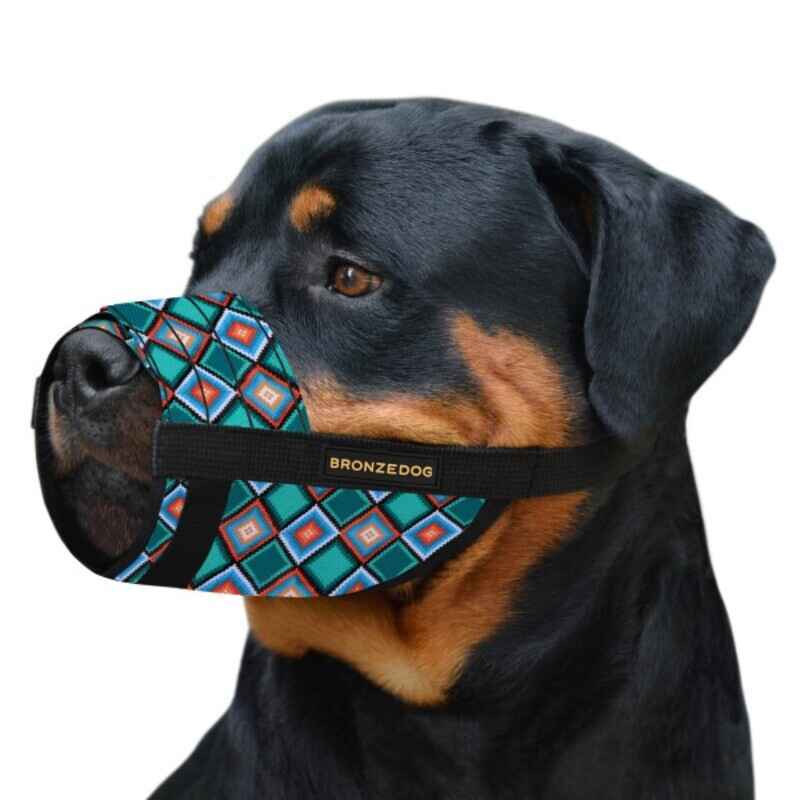 Bronzedog (Бронздог) Dog Muzzle - Намордник Ромбы нейлоновый регулируемый для собак (M / 19-26 см) в E-ZOO
