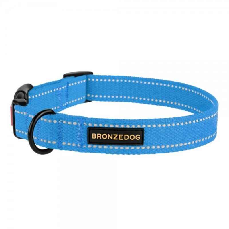 Bronzedog (Бронздог) Dog Collar Cotton - Нашийник світловідбивний брезентовий для собак (1,6х25-33 см) в E-ZOO