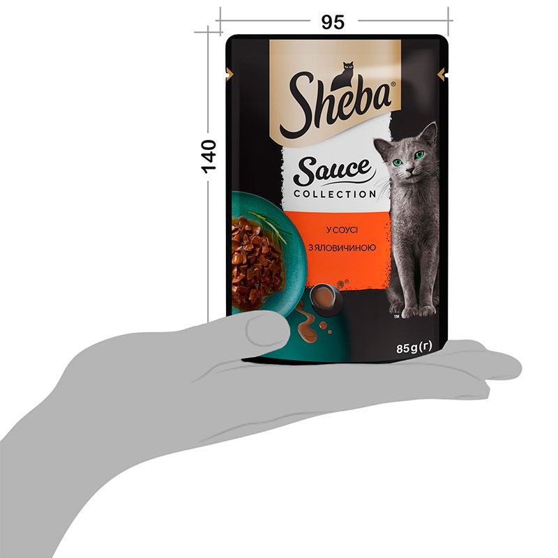 Sheba (Шеба) Black&Gold Select Slices - Влажный корм с говядиной для котов (кусочки в соусе) (85 г) в E-ZOO