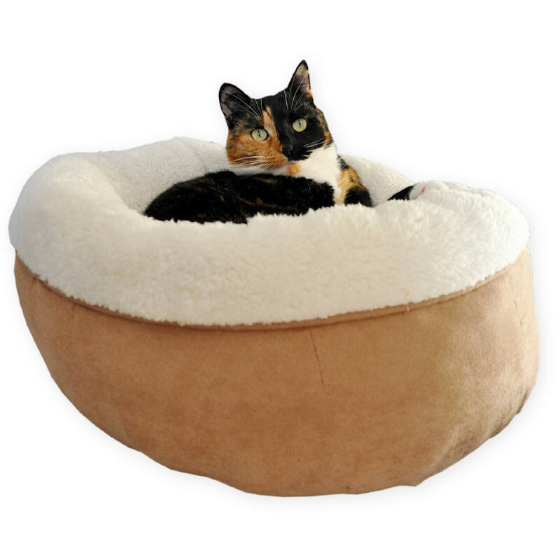 AFP (ЕйЕфПі) Lambswool Donut Bed - Лежак-пончик з овечої вовни для собак і котів (45х45х25 см) в E-ZOO