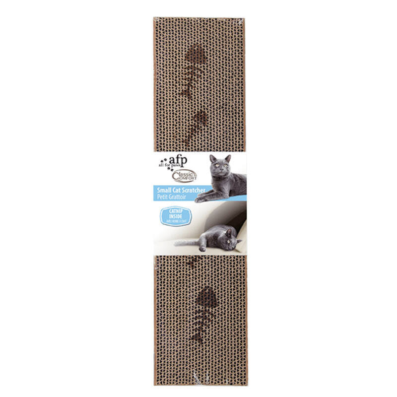 AFP (ЭйЭфПи) Cardboard Scratcher - Напольная картонная когтеточка с кошачьей мятой (44х11 см) в E-ZOO