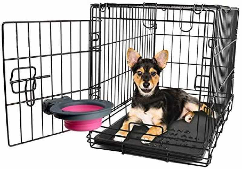 Dexas (Дексас) Collapsible Kennel Bowl - Складная миска с креплением для клетки для собак и кошек (240 мл) в E-ZOO