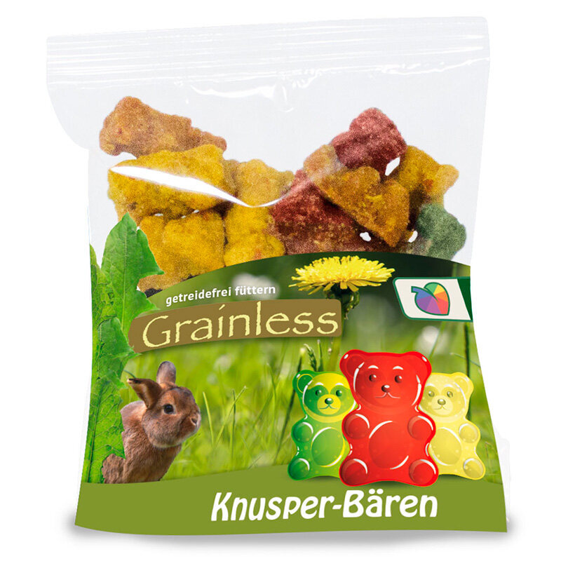 JR Farm (Джиэр Фарм) Grainless Crunchy Bears - Беззерновая закуска с морковью и свеклой для грызунов (30 г) в E-ZOO