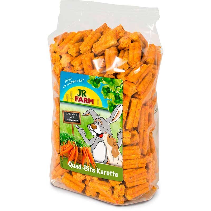 JR Farm (Джиэр Фарм) Carrot Quad-Bits - Закуска из моркови для стирания зубов у грызунов (300 г) в E-ZOO