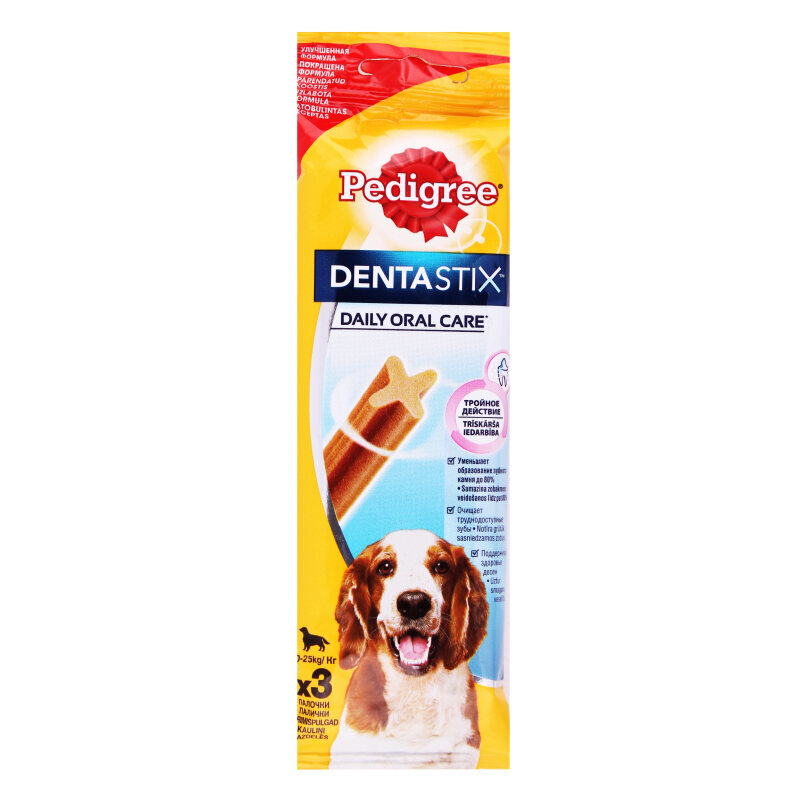 Pedigree (Педигри) Denta Stix - Лакомство для чистки зубов собак средних пород (77 г) в E-ZOO