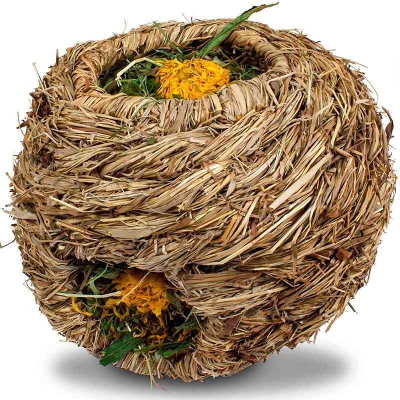 JR Farm (Джиэр Фарм) Dandelion-Nest - Дополнительный корм гнездо с одуванчиками для кроликов и грызунов (130 г) в E-ZOO