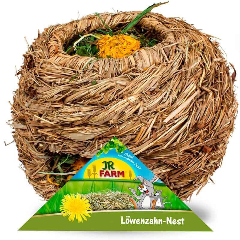 JR Farm (Джиэр Фарм) Dandelion-Nest - Дополнительный корм гнездо с одуванчиками для кроликов и грызунов (130 г) в E-ZOO