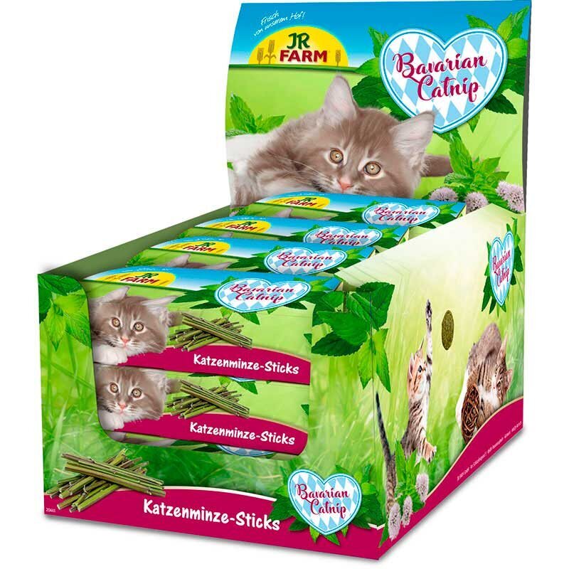 JR Farm (Джиэр Фарм) Bavarian Catnip-Sticks - Палочки из мяты для жевания и очистки зубов у котов (6 г) в E-ZOO