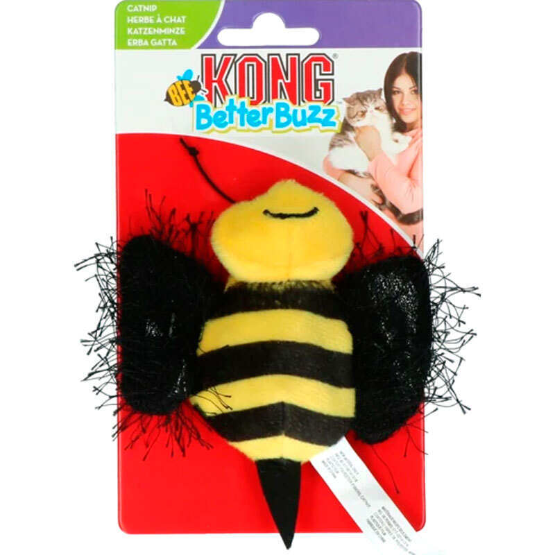 KONG (Конг) Better Buzz Bee - Игрушка лучшая пчела Базз с мятой для котов (17х9,5х4 см) в E-ZOO