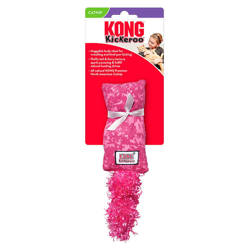 KONG (Конг) Kickeroo Kitten - Іграшка Кікеро з хвостом, що розвіюється для активності кошенят (22х9,5х2,5 см) в E-ZOO