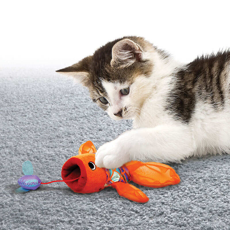 KONG (Конг) Crackles Gulpz - Іграшка Рибка з котячою м'ятою для котів (17х10х2 см) в E-ZOO