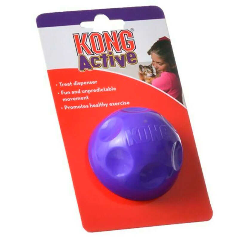 KONG (Конг) Cat Treat Ball - Игрушка-диспенсер для лакомств Мячик для котов (16,5х9,5х7,5 см) в E-ZOO