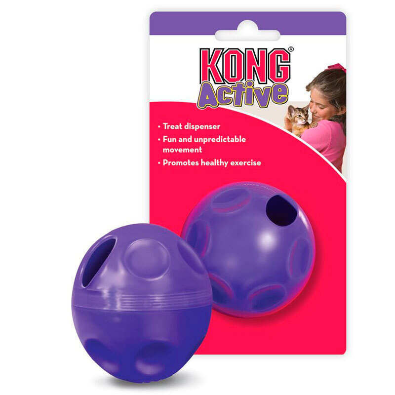 KONG (Конг) Cat Treat Ball - Іграшка-диспенсер для ласощів М'ячик для котів (16,5х9,5х7,5 см) в E-ZOO