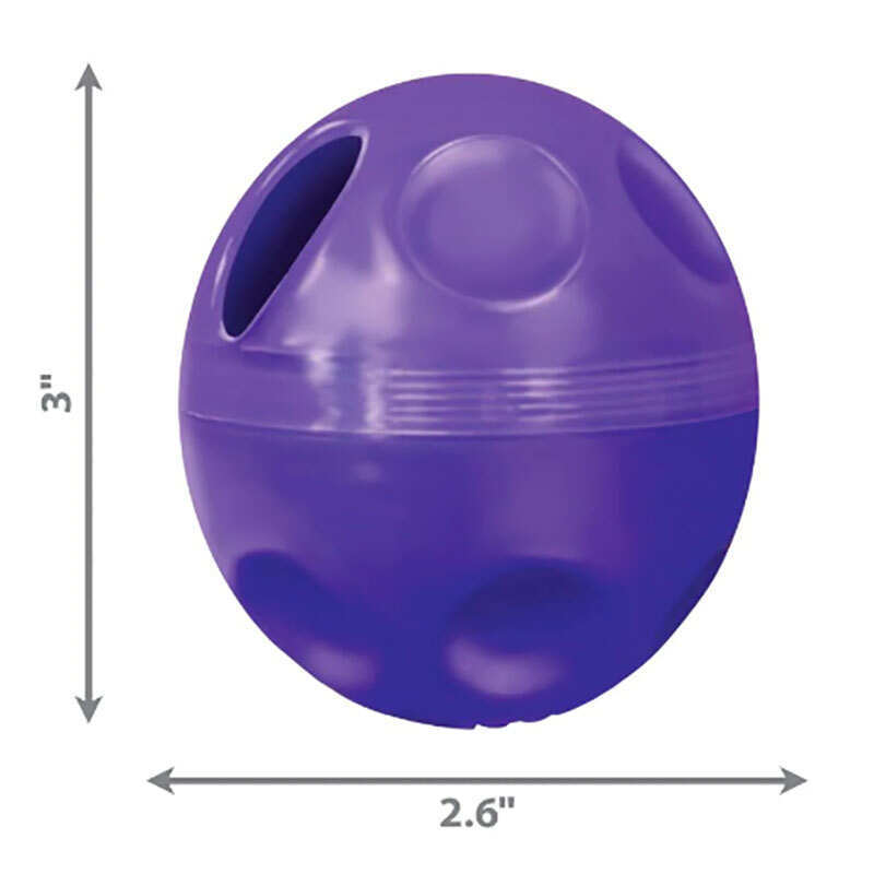 KONG (Конг) Cat Treat Ball - Игрушка-диспенсер для лакомств Мячик для котов (16,5х9,5х7,5 см) в E-ZOO