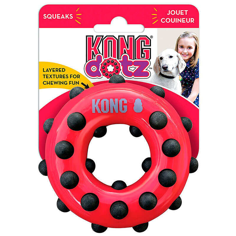 KONG (Конг) Dotz Circle - Игрушка Кольцо в точках для собак (10 см) в E-ZOO