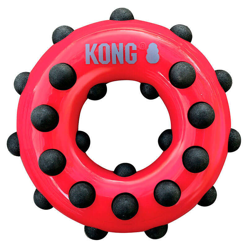 KONG (Конг) Dotz Circle - Игрушка Кольцо в точках для собак (10 см) в E-ZOO