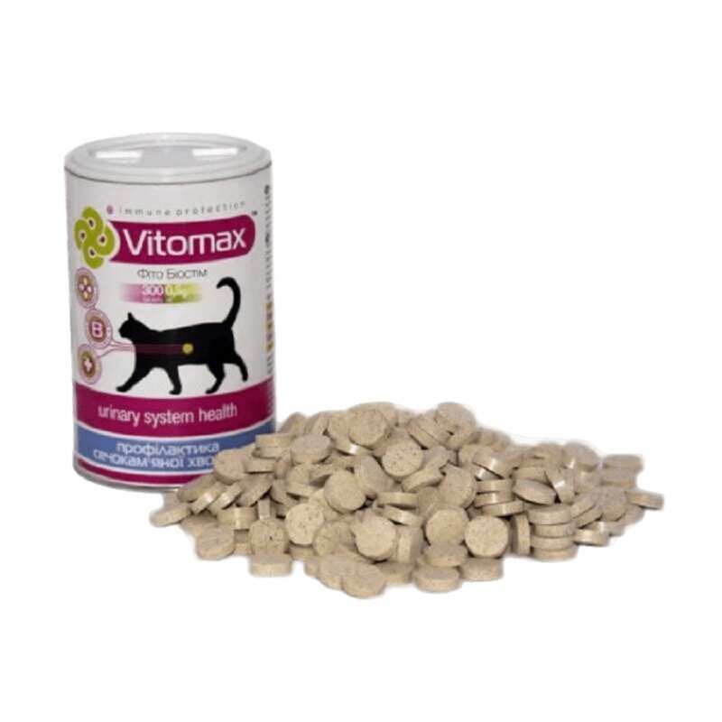 Vitomax (Витомакс) Витаминный комплекс для профилактики мочекаменной болезни у кошек (300 таб.) в E-ZOO