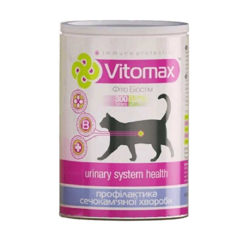 Vitomax (Витомакс) Витаминный комплекс для профилактики мочекаменной болезни у кошек (300 таб.) в E-ZOO
